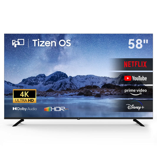 FPD 58-inch 4K UHD Tizen smart TV front view