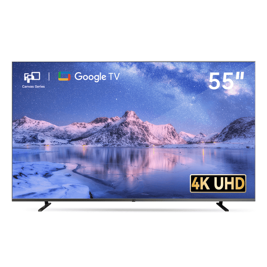 FPD 55 inch Canvas Series Smart TV with Google TV, 4K UHD resolution and frameless design