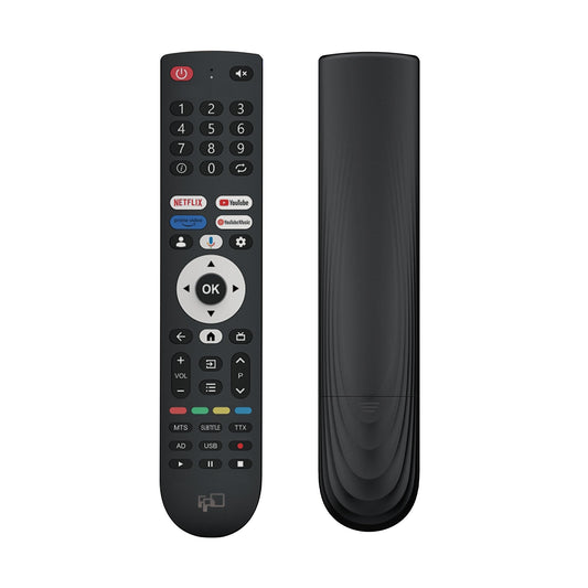 FPD Replacement Voice Remote Control for 43-inch Smart TV, Black ABS with Netflix, YouTube shortcuts