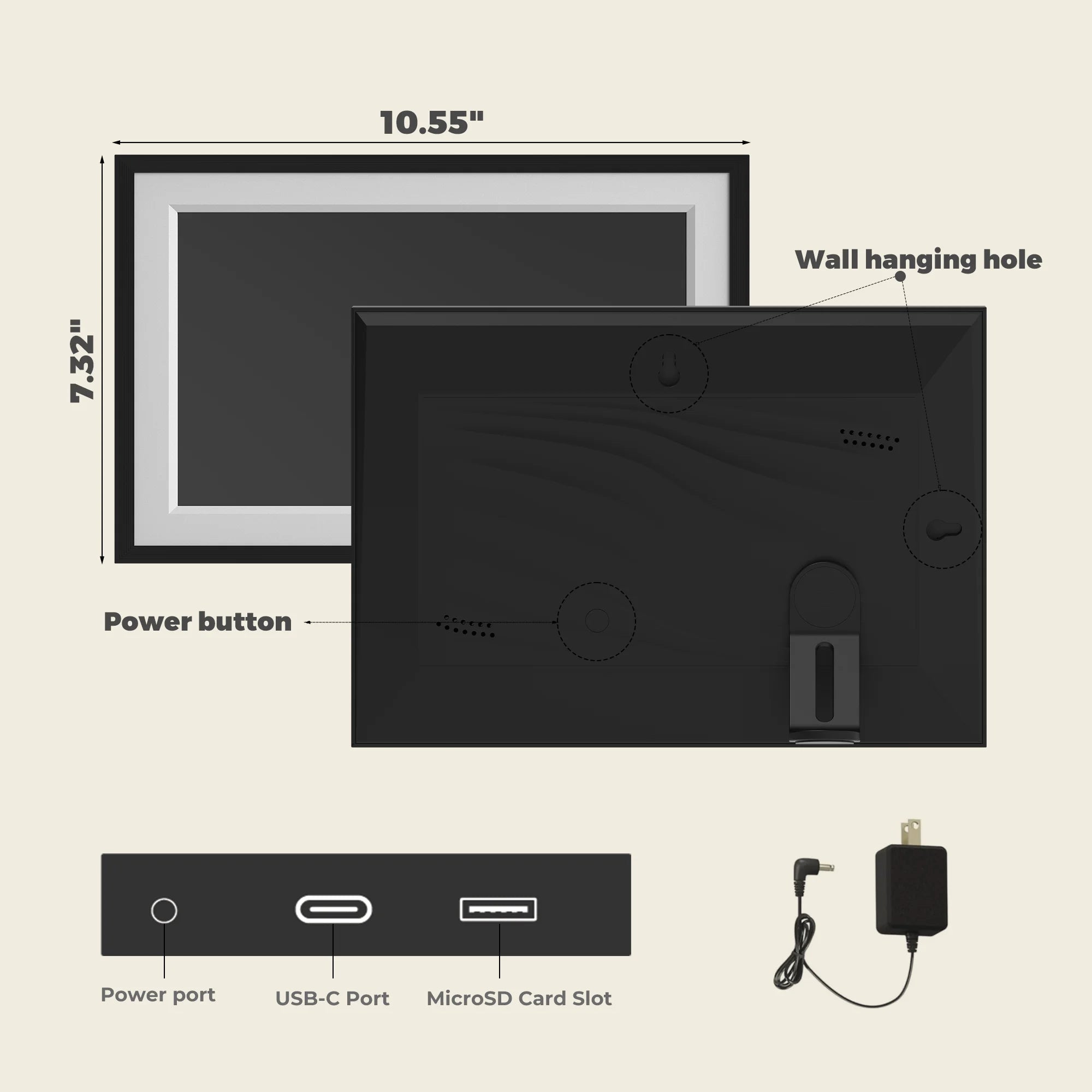 10.1 - Inch Frameo WiFi Digital Photo Frame - FPD