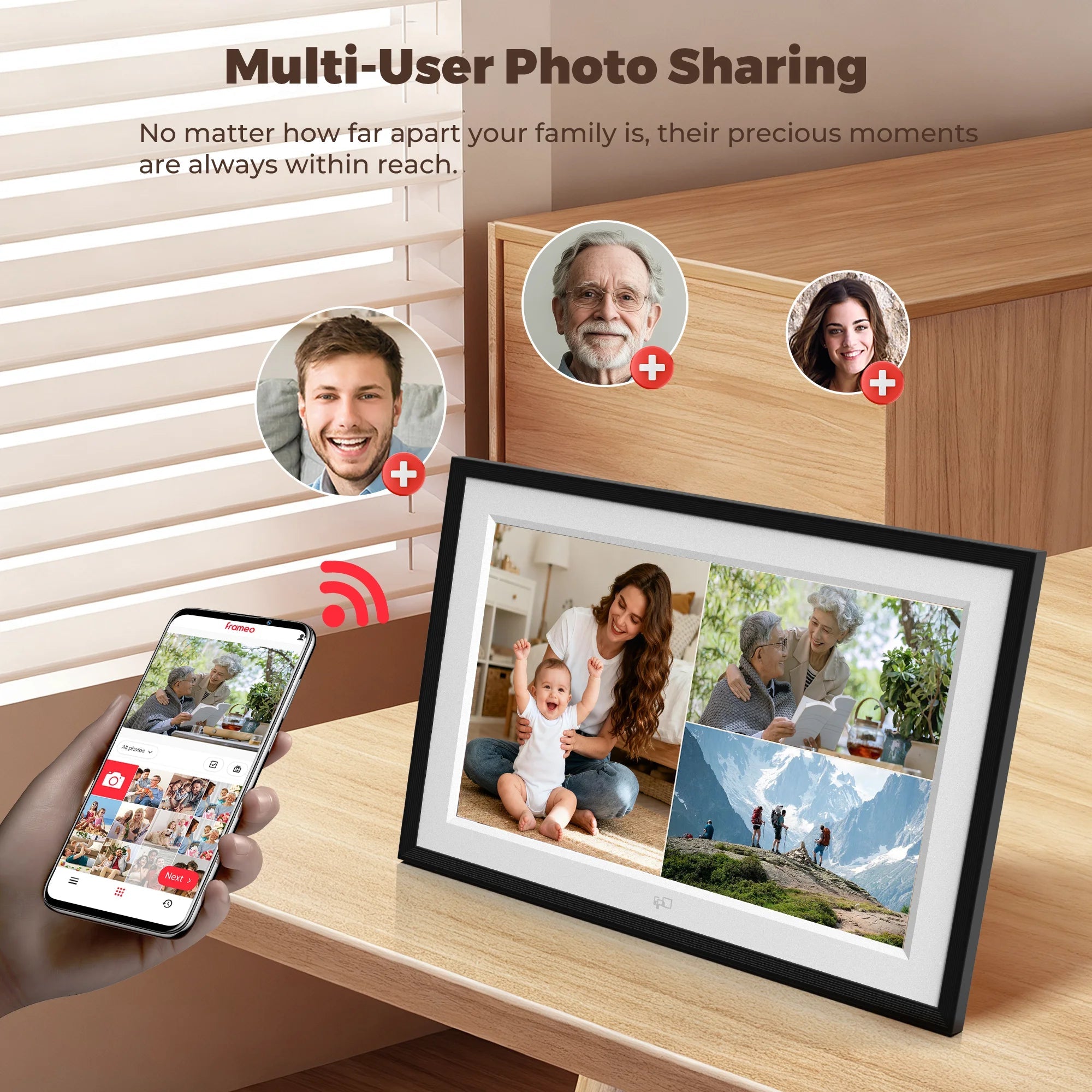10.1 - Inch Frameo WiFi Digital Photo Frame - FPD
