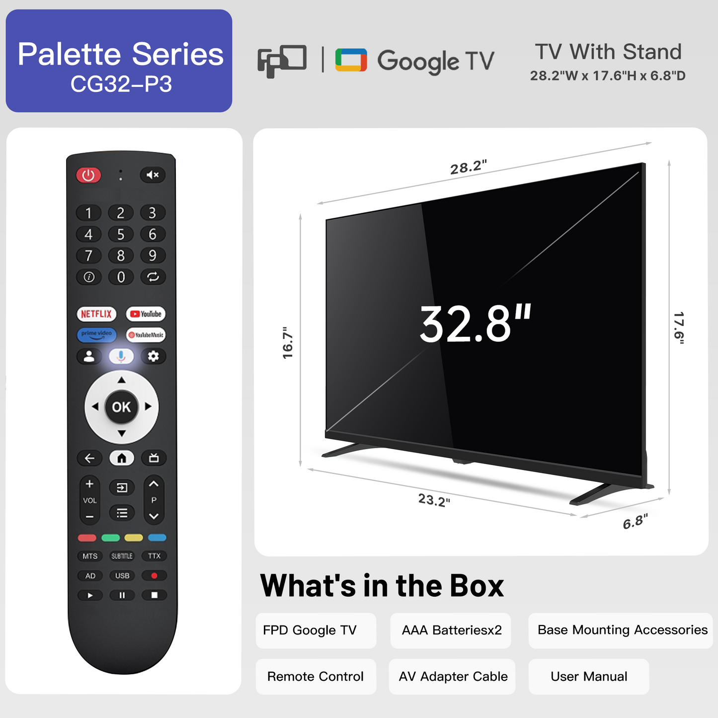 32 inch Palette Series Google TV