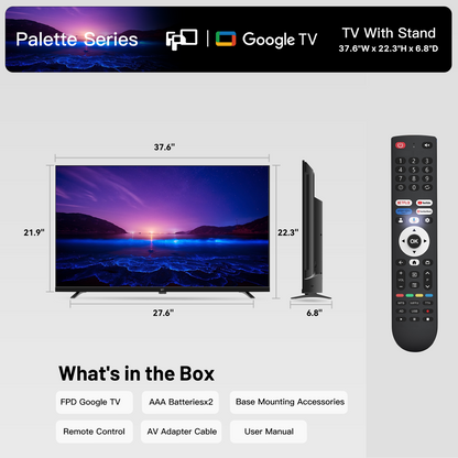 43" 2K FHD HDR Paltette Series Google TV