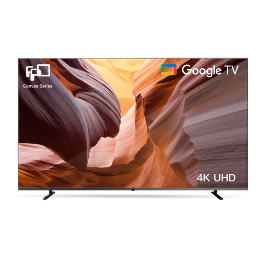 43 inch Canvas Series Smart TV,Frameless TV, 4K Google TV with Google Play Built - in Google Cast, HDR 10, MEMC, Voice Assistant Remote, Compatible with Dolby Atmos & Vision, UHD Flat Screen TV - FPD