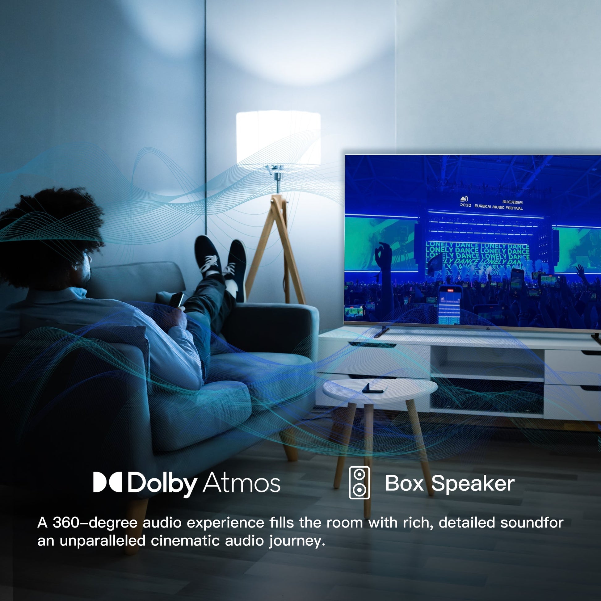 50 inch Canvas Series Smart TV, Frameless TV,4K Google TV,HDR 10,MEMC,Voice Assistant Remote,Compatible with Dolby Atmos & Vision - FPD