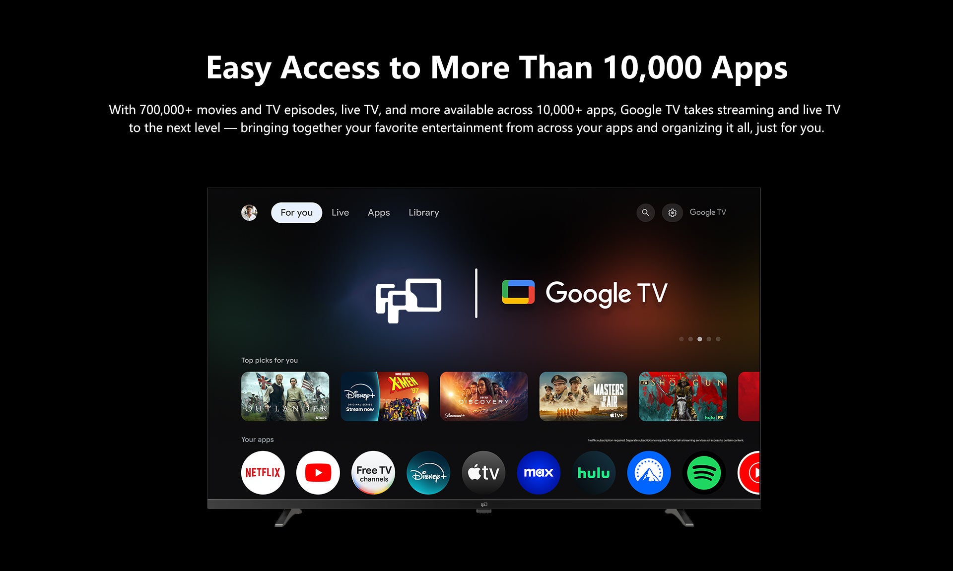 43" Smart TV with LED Clarity | HDR10 | Google TV – FPD