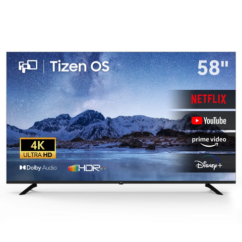 FPD 58-inch 4K UHD Tizen smart TV front view