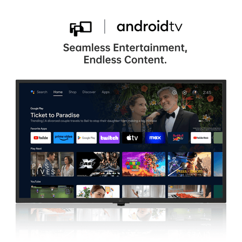 FPD 43 Inch Smart TV Android TV Full HD 1080p LED TV Frame Flat Screen Television with Google Cast Streaming Live Ultra Thin Android TV, Bluetooth,Hdmi,WiFi - FPD