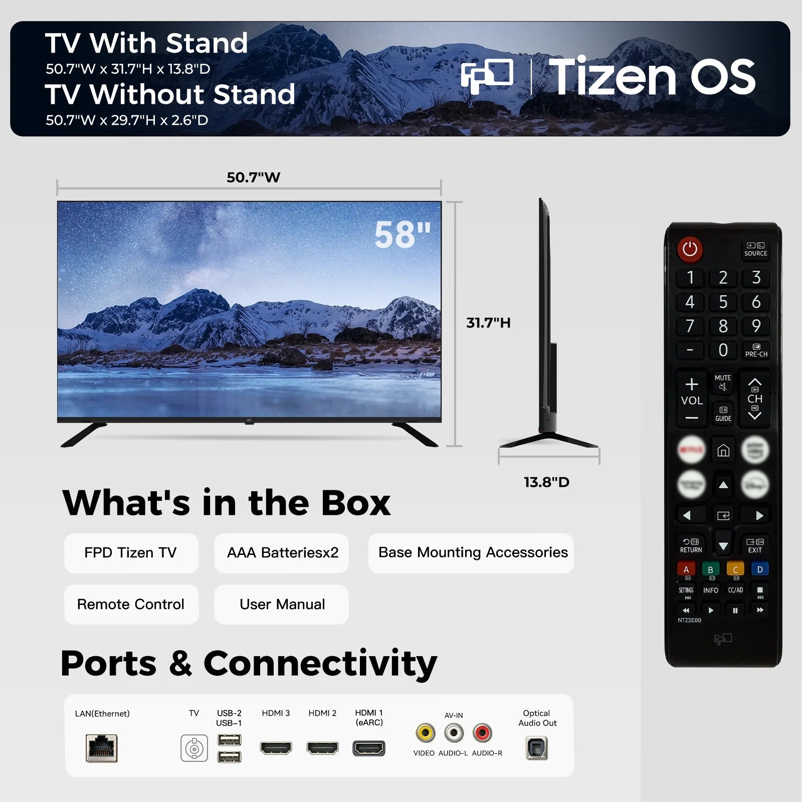 FPD 58-Inch 4K Tizen TV - FPD