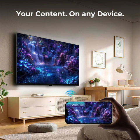 FPD 75 inch Canvas Series Smart TV, Frameless TV,4K Google TV,HDR 10,MEMC,Voice Assistant Remote,Compatible with Dolby Atmos & Vision - FPD