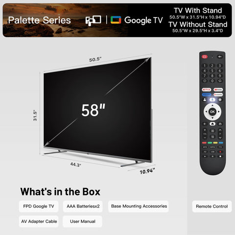 FPD AG 58 inch 4K UHD Google TV - FPD