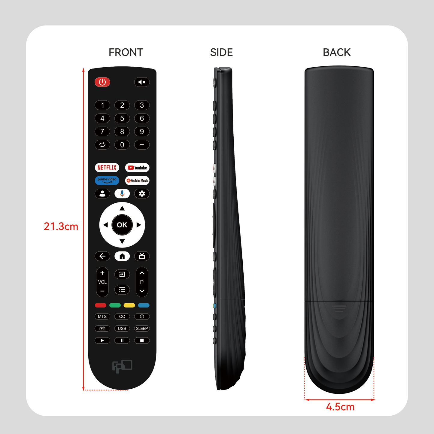 Replacement Remote Control for FPD 55-inch Canvas Series Google TV